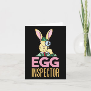 Egg Inspector Oster Bunny Funny Rabbit Egg Huntin Karte