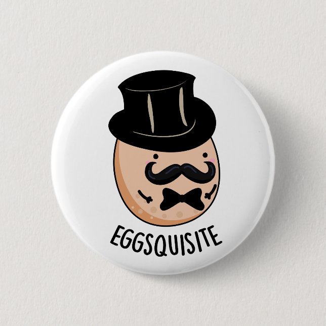 Egg-leise Funny Exquisite Egg Pun Button (Vorderseite)