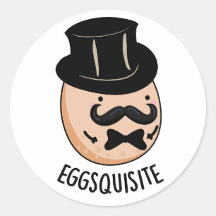 Egg-leise Funny Exquisite Egg Pun Runder Aufkleber