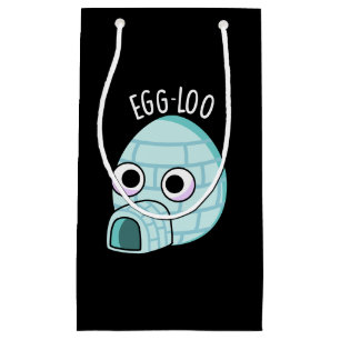 Egg-loo Funny Egg Pun Dark BG Kleine Geschenktüte