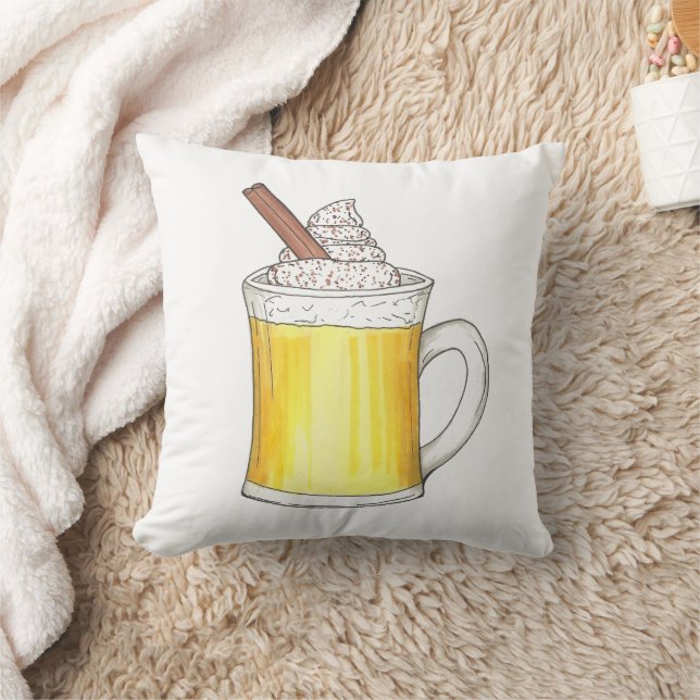 Egg Nog Eggnog Weihnachts-Winterurlaub Getränk Kissen (Decke)