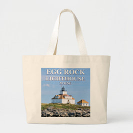 Egg Rock Lighthouse, Bar Harbour Maine Tote Bag Jumbo Stoffbeutel