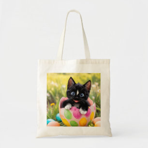 Egg-stra Special Kitty: Felini bei einer festliche Tragetasche