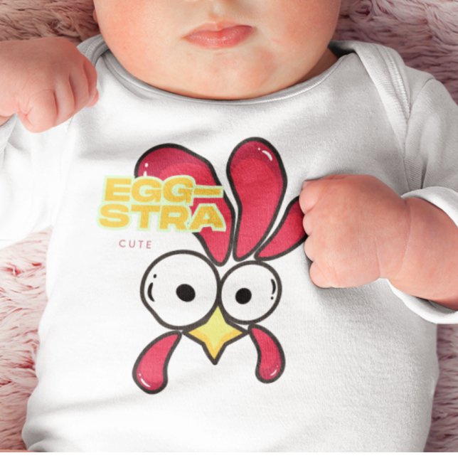 EGG-STRA Süßer Hahn Baby Strampler (Von Creator hochgeladen)