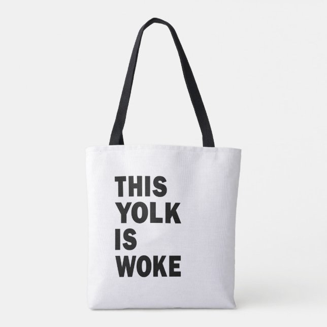 Egg Trending Funny Spaß Dieser Jolk ist Geweckt Tasche (Rückseite)