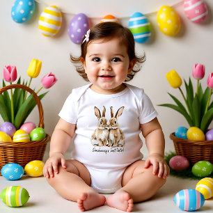 🐇 Egg zitierender Bunny Romper Baby Strampler
