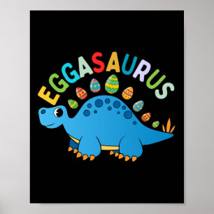 Eggasaurus Ostereier Jagd Dinosaurier Stegosaurus Poster