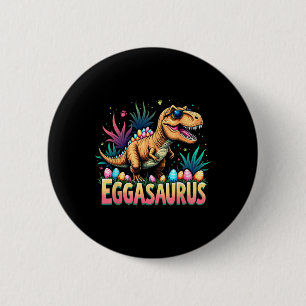 Eggasaurus Ostern Stegosaurus Dinosaur Jungen Kind Button