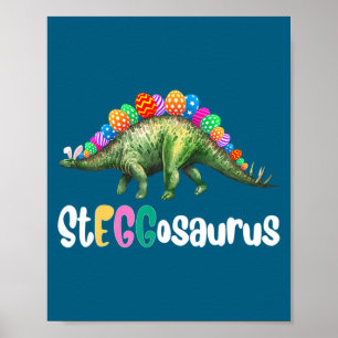 Eggasaurus Ostern Stegosaurus Ei Dinosaurier Oster Poster