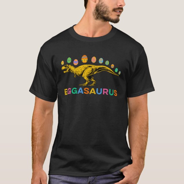 Eggasaurus Stegosaurus Easter Egg Dinosaur Happy E T-Shirt (Vorderseite)