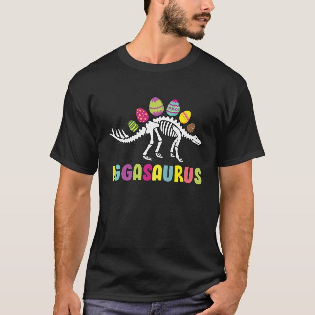 Eggasaurus Stegosaurus Ostereier Dinosaurier T-Shirt (Vorderseite)