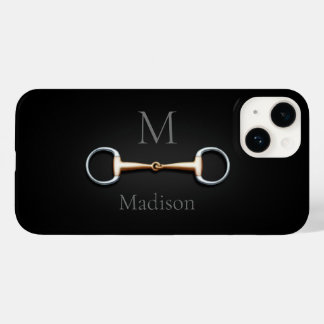 Eggbutt Snaffle Bit Mit Monogramm Reittier Case-Mate iPhone 14 Hülle