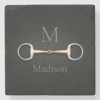 Eggbutt Snaffle Bit Mit Monogramm Reittier Steinuntersetzer
