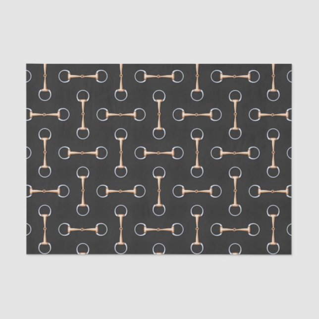 Eggbutt Snaffle Bits Equestrian Seidenpapier (Vorderseite)