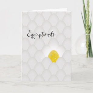 Eggceptional! Gelbes Glitter-Ei Gratulation Karte