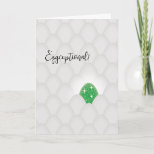 Eggceptional! Grünes Glitter-Ei Gratulation Karte