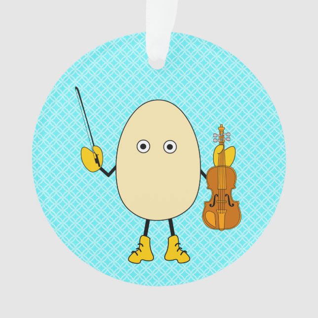 Egghead Violinist Ornament (Vorderseite)