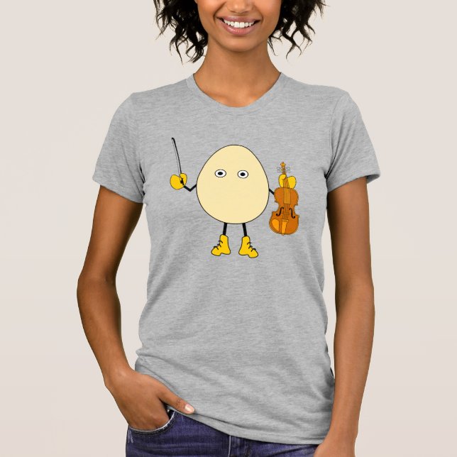 Egghead Violinist T-Shirt (Vorderseite)
