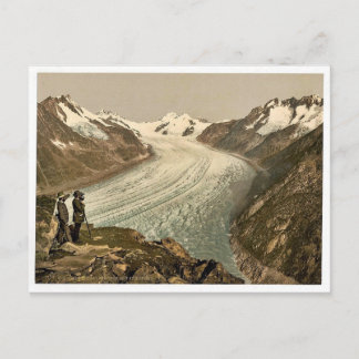 Eggishorn, Grosser Aletschgletscher, mit Jungfrau, Postkarte