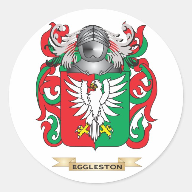 Eggleston-Wappen Runder Aufkleber (Vorderseite)
