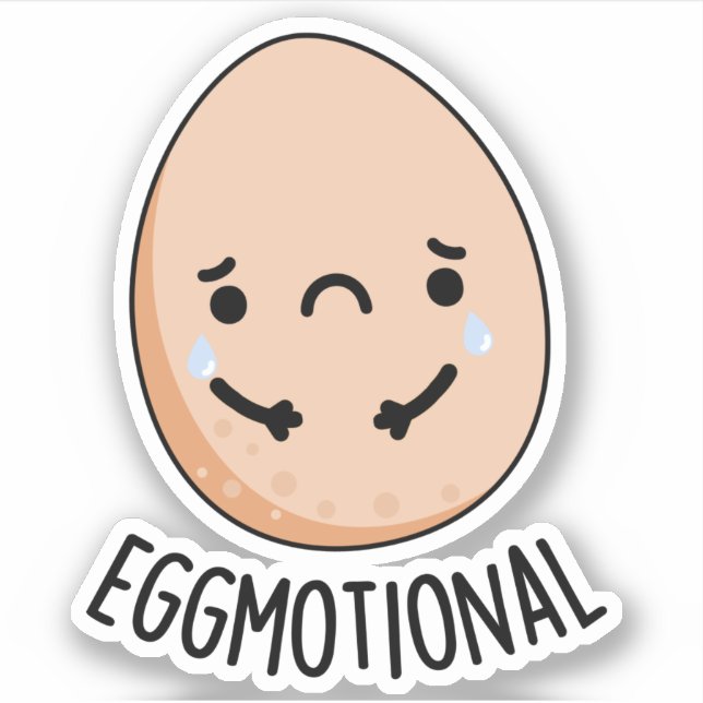 Eggmotional Funny Emotional Ei Pub Aufkleber (Vorderseite)