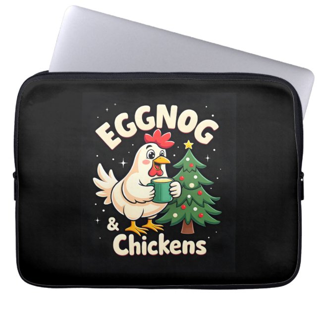 Eggnog & Chickens Laptopschutzhülle (Vorderseite)