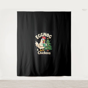 Eggnog & Chickens Wandteppich