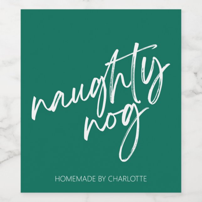 Eggnog Food and Beverage Label Set Weinetikett (Einzelnes Label)