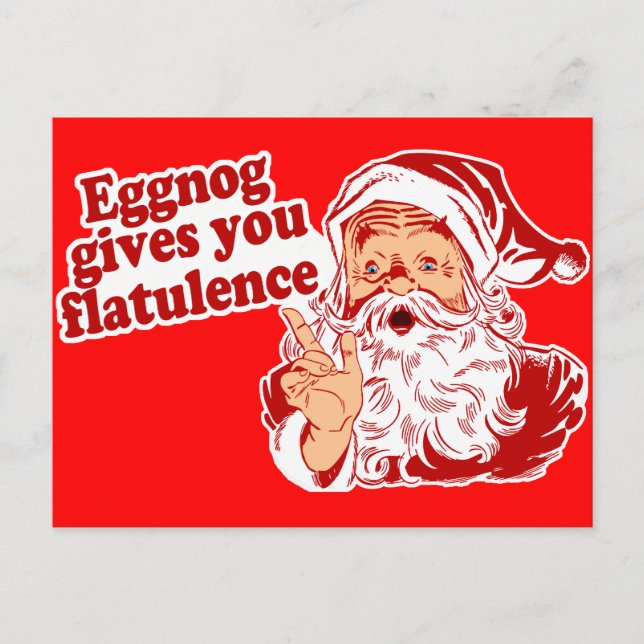 Eggnog gibt dir Flatulenz Postkarte (Vorderseite)