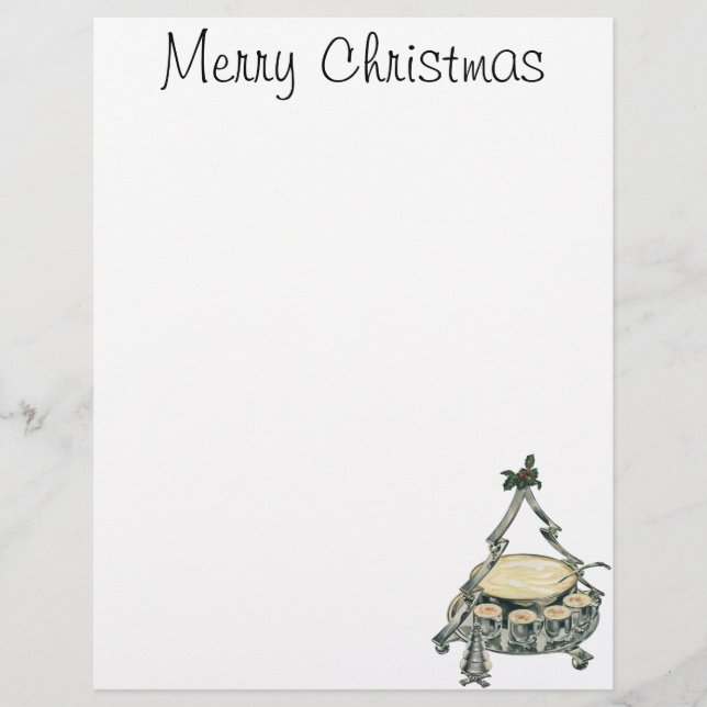 Eggnog in einer Weihnachtsbaum-Punch Bowl (Vorderseite)