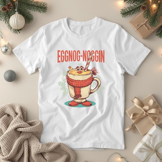 Eggnog-noggin - Funny Christmas Eggnog Pun Tri-Blend Shirt (Von Creator hochgeladen)