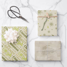 Eggnog Recipe Collection - Avocado Geschenkpapier Set