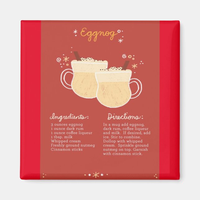 Eggnog Recipe Magnet (Vorne)