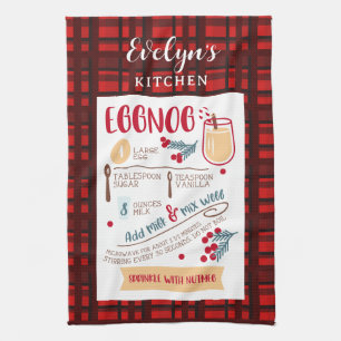 Eggnog Rezept Festliche Weihnachtsfeier Geschirrtuch