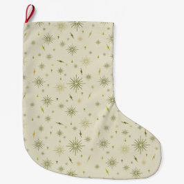 Eggnog Snowflakes - Avocado Großer Weihnachtsstrumpf