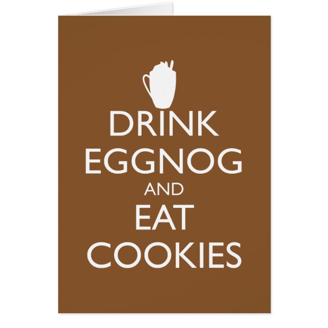 EGGNOG TRINKEN UND COOKIES ESSEN Grußkarte (Vorne)