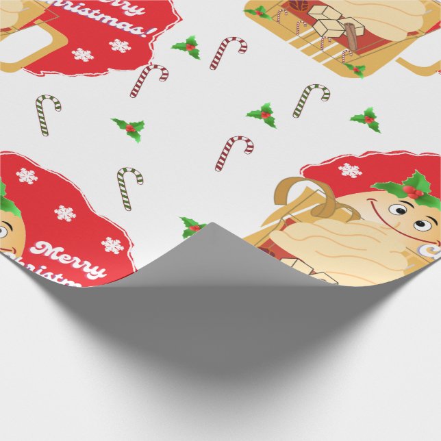 Eggnog Wrap Christmas 2023 Geschenkpapier (Ecke)