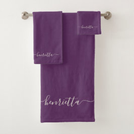 Eggplant Badetücher Badezimmer Elegant Stilvoll Badhandtuch Set