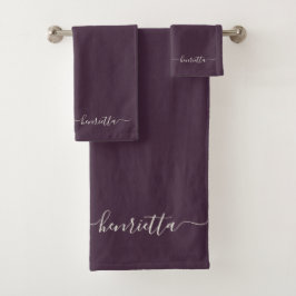 Eggplant Badetücher Badezimmer Elegant Stilvoll Badhandtuch Set