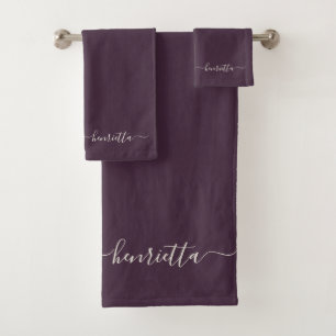 Eggplant Badetücher Badezimmer Elegant Stilvoll Badhandtuch Set