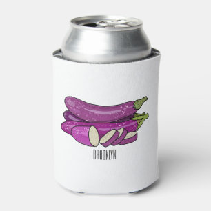Eggplant Cartoon-Abbildung Dosenkühler