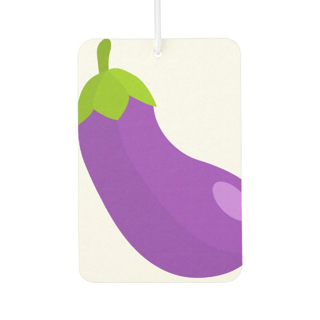 Eggplant Emoji Car Air Freshener Autolufterfrischer (Vorderseite)