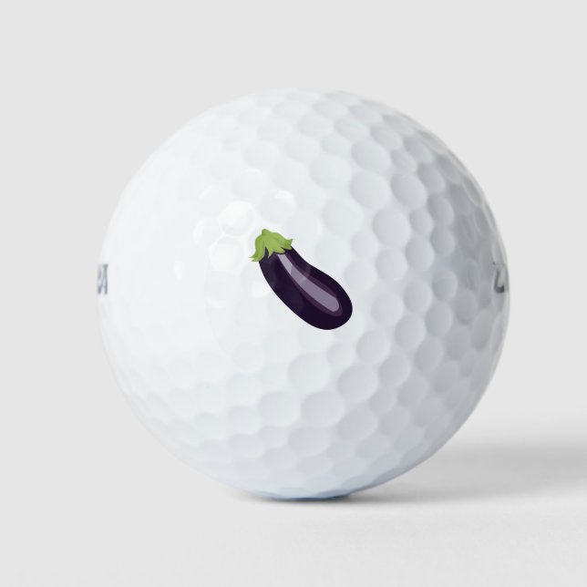Eggplant Emoji Golfball (Vorderseite)