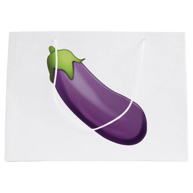 Eggplant - Emoji Große Geschenktüte (Vorderseite)