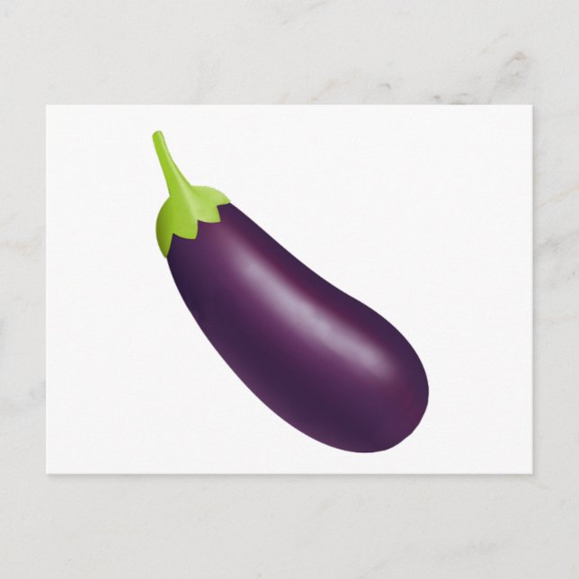 Eggplant Emoji Postkarte (Vorderseite)