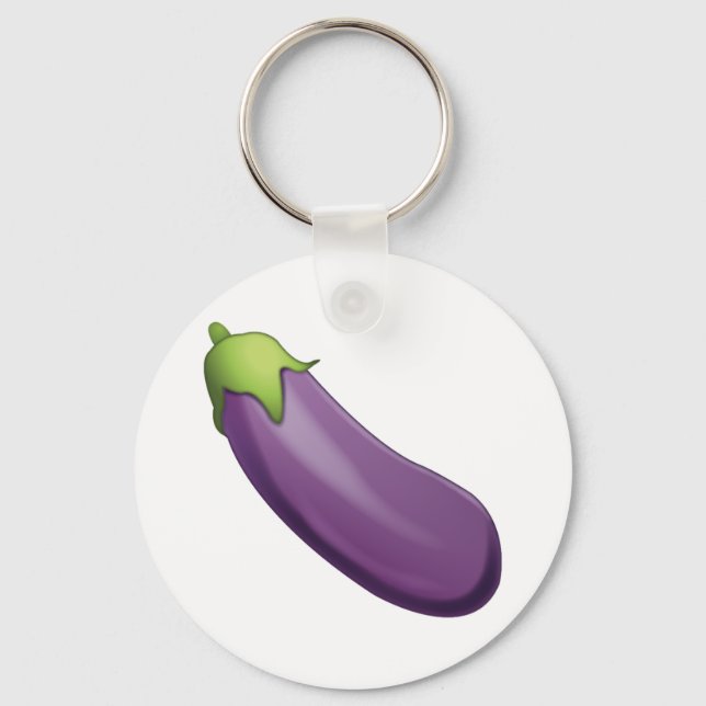 Eggplant - Emoji Schlüsselanhänger (Vorderseite)