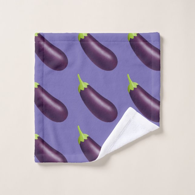 Eggplant Emoji Waschlappen (Waschlappen)