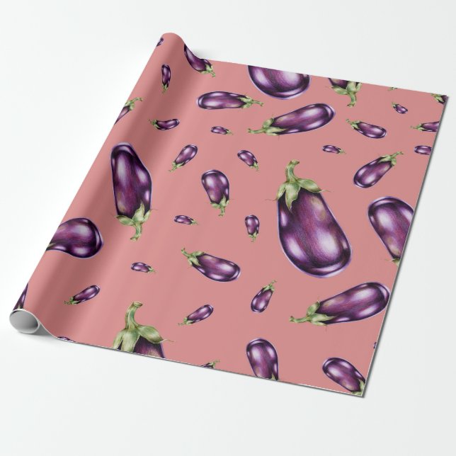 Eggplant Geschenkpapier (Ungerollt)