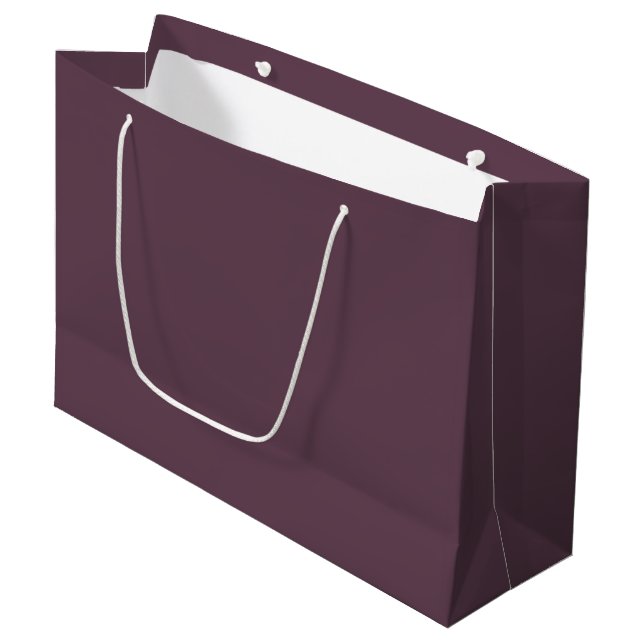 Eggplant Large Gift Bag Große Geschenktüte (Vorderseite Schrägansicht)