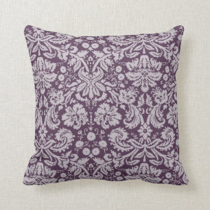 Eggplant Lila Damask Kissen